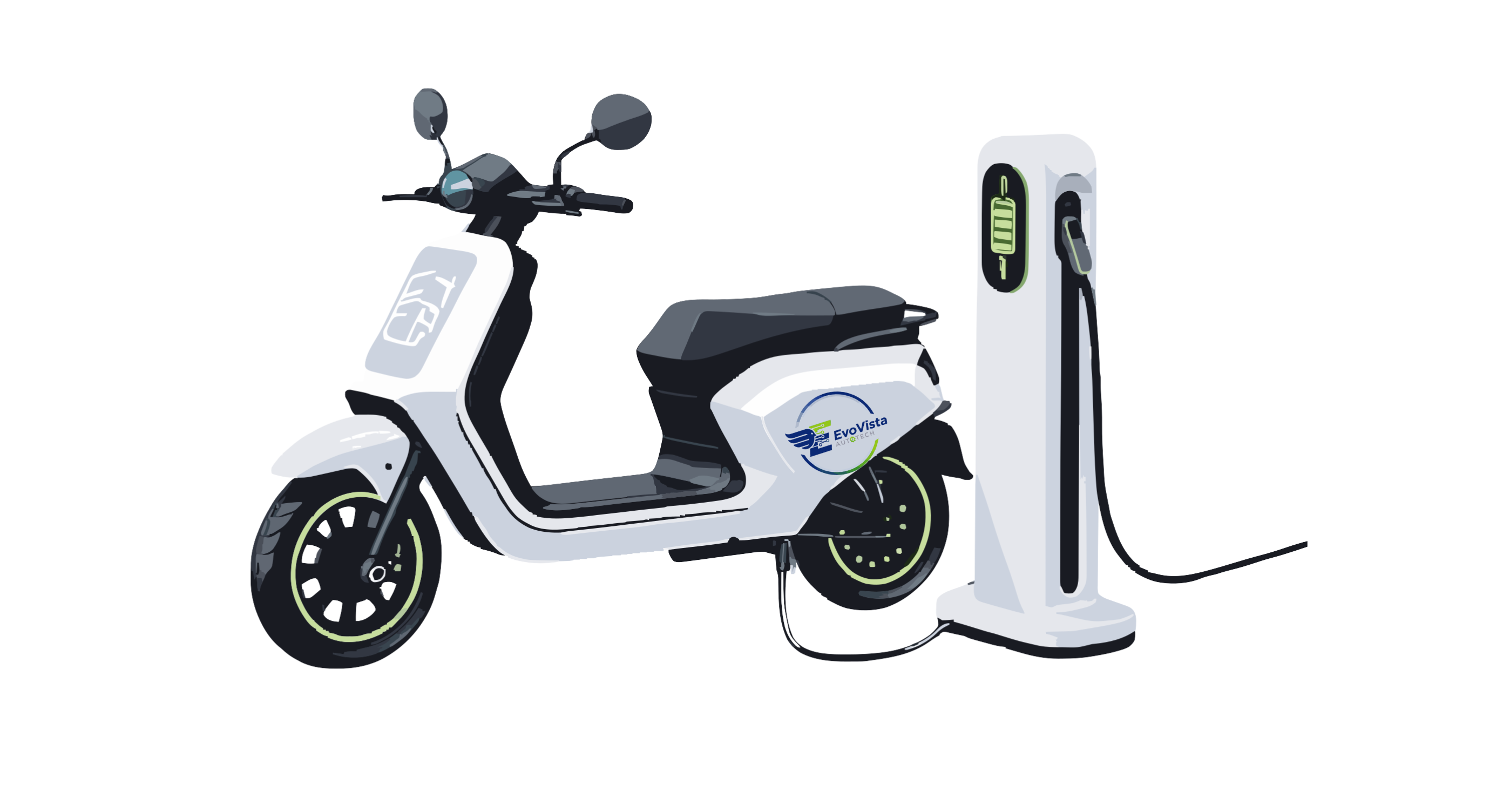 EvoVista Electric Scooter with Charging Station